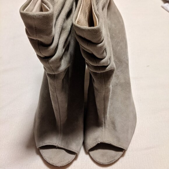 Open Toe Suede Booties - Picture 3 of 6